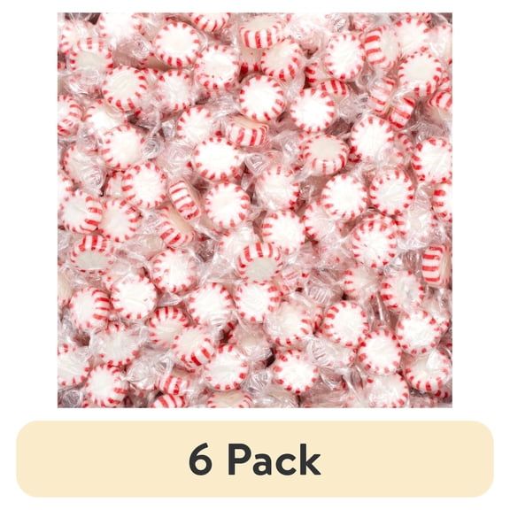 (6 pack) Starlight Peppermint Candy, Individually Wrapped, 1 Pound Bag