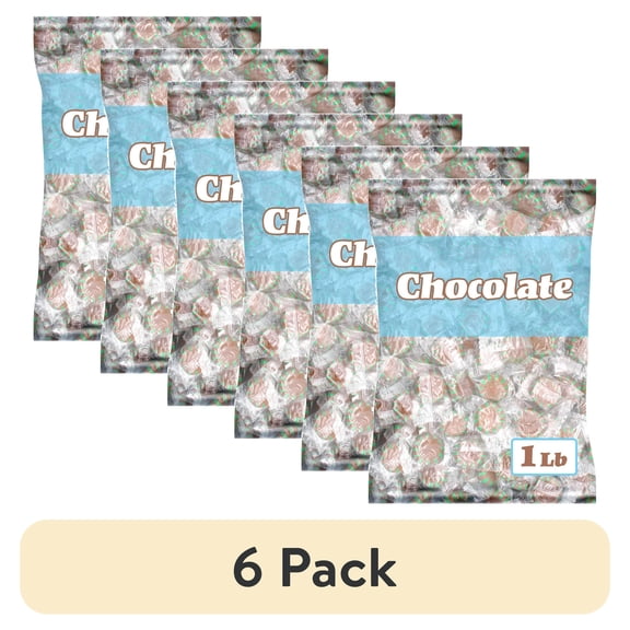 (6 pack) Starlight Peppermint Chocolate Candy, Individually Wrapped, 1 Pound Bag