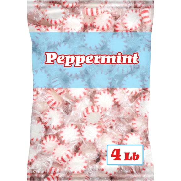 (6 pack) Starlight Peppermint Candy, Individually Wrapped, 4 lb Bag