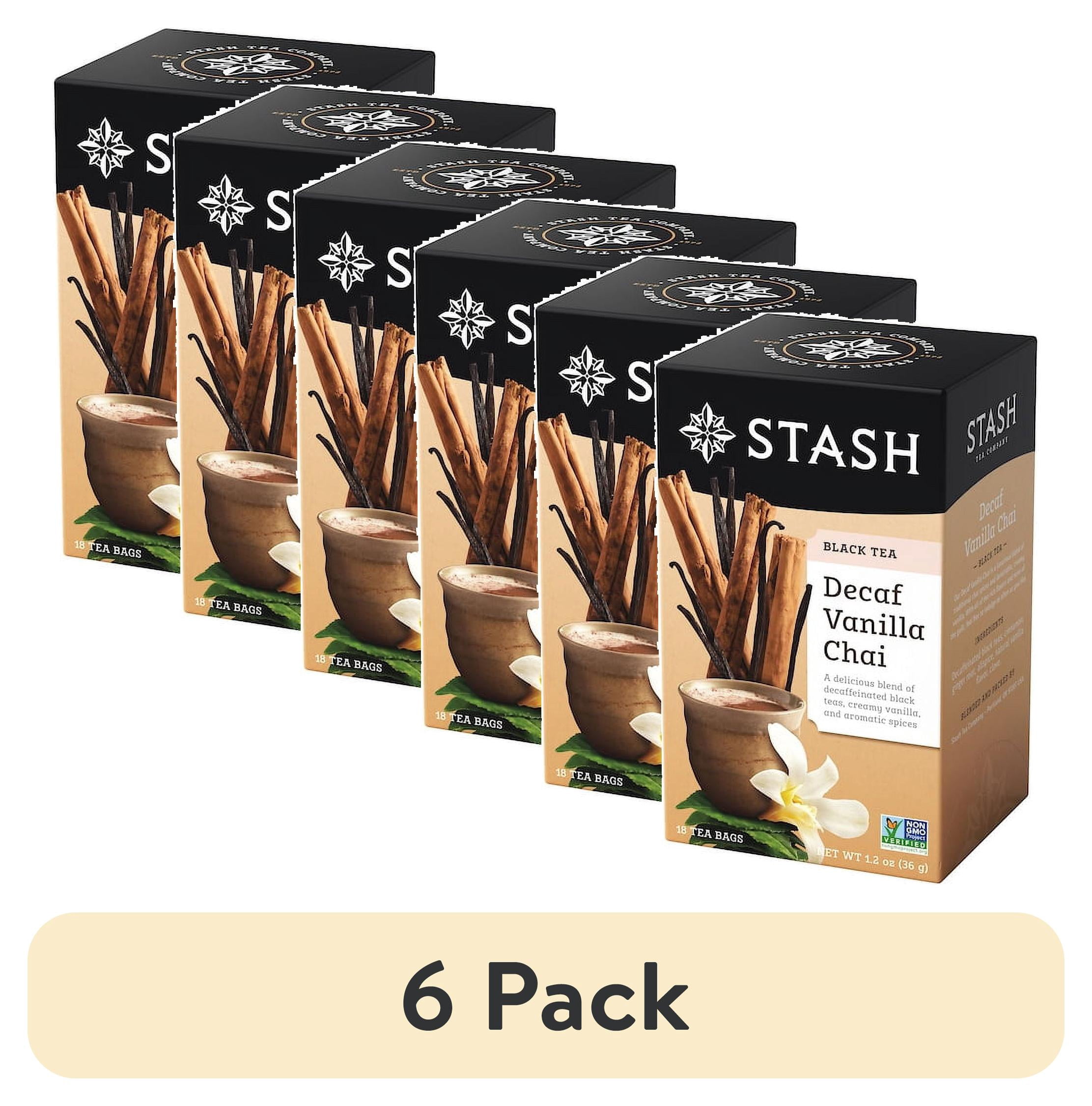 Stash Tea, Decaf Vanilla Chai Tea, 18 Ct, 1.2 Oz, Caffeine Free