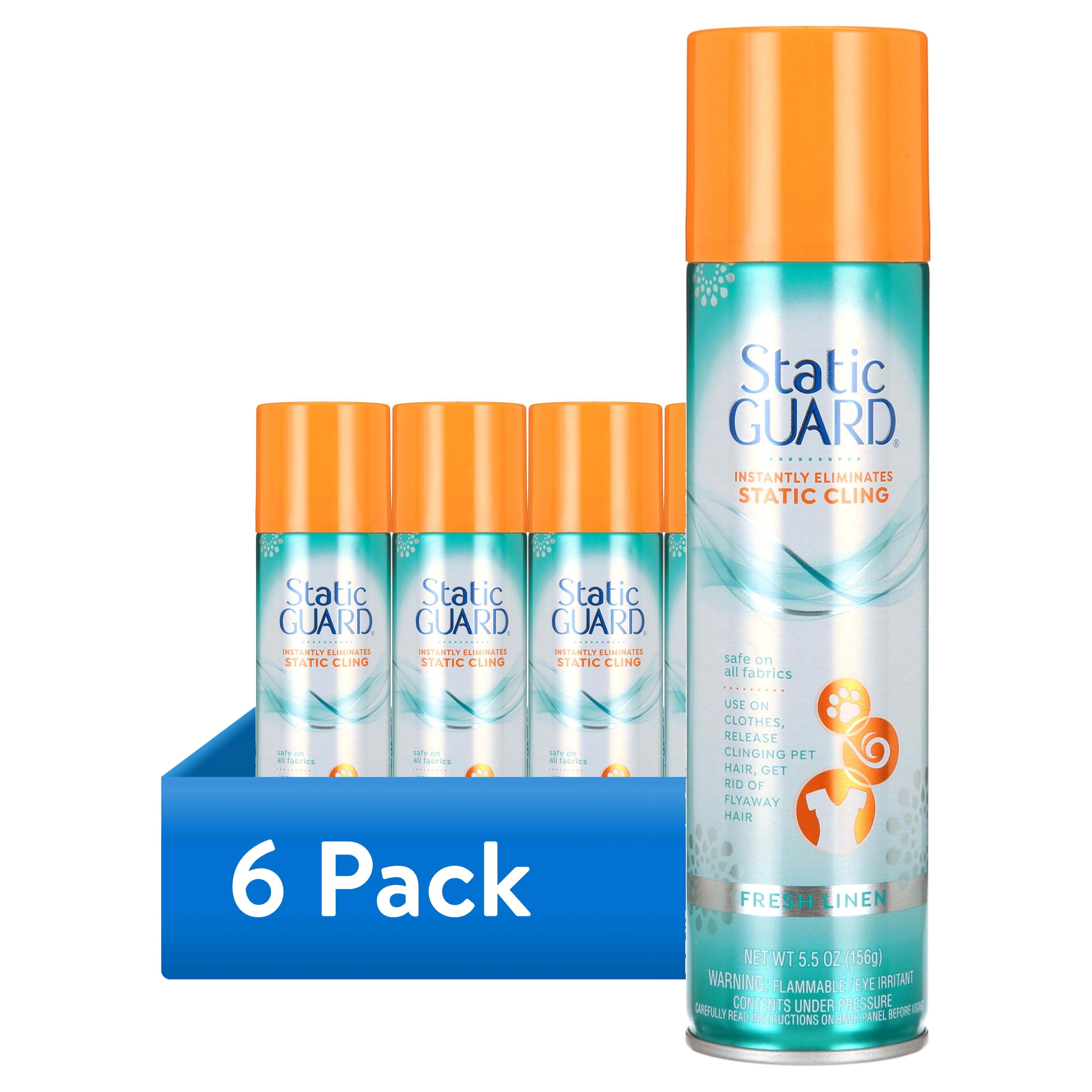 (6 pack) Static Guard Anti-Static Spray, Fresh Linen Scent, 5.5 oz ...