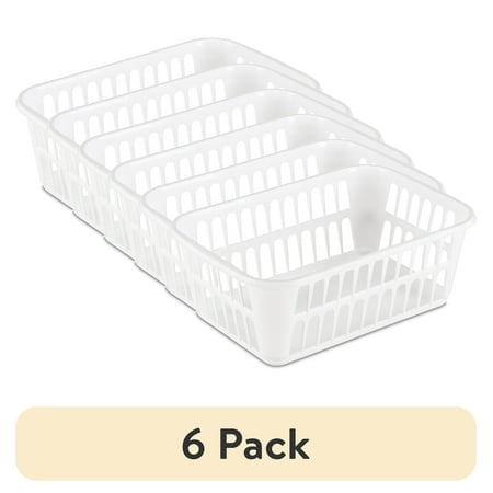 Sterilite Storage Basket, 11.25 x 8 x 4.25 inches, White