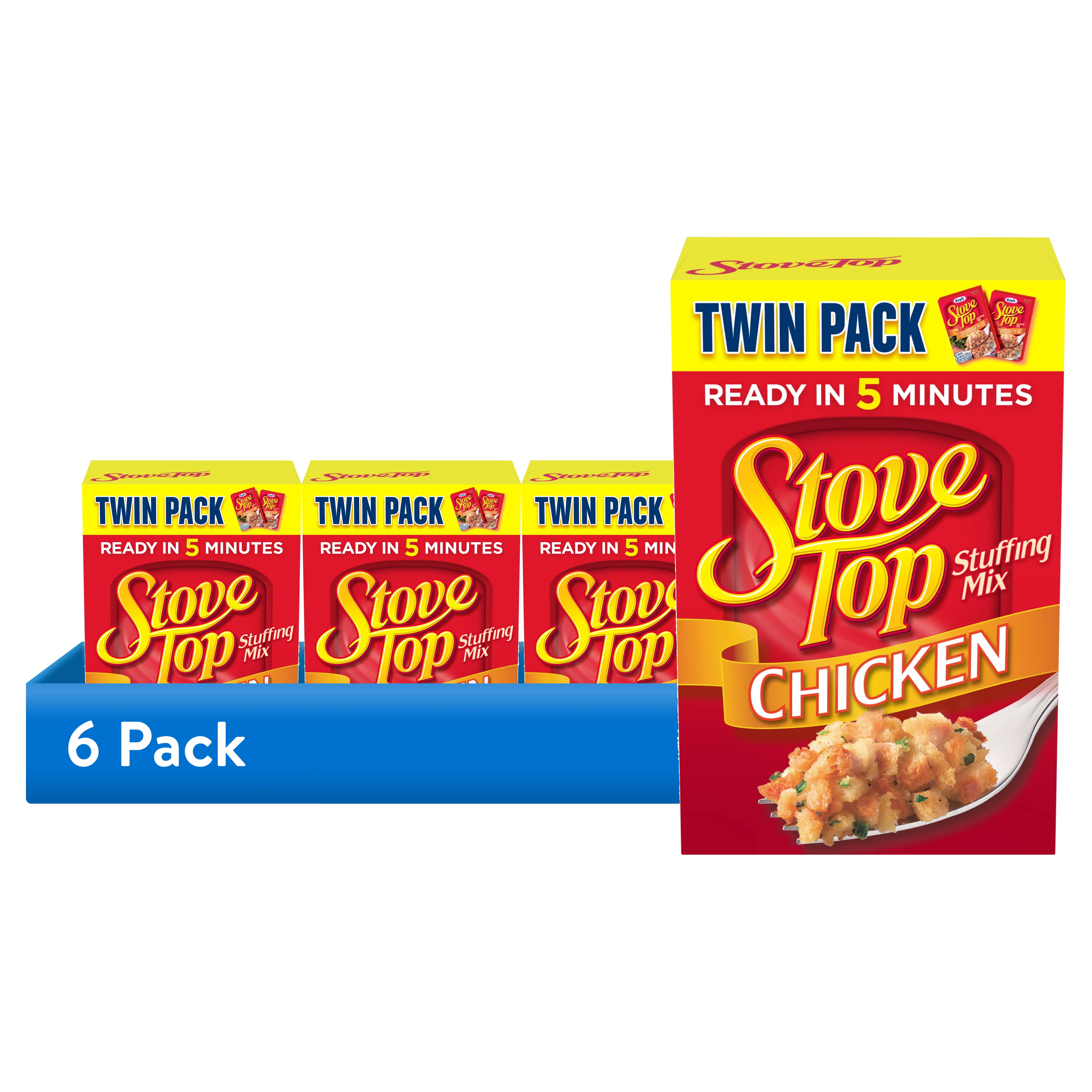 6 pack) Stove Top Stuffing Mix for Chicken Twin Pack, 12 oz Box