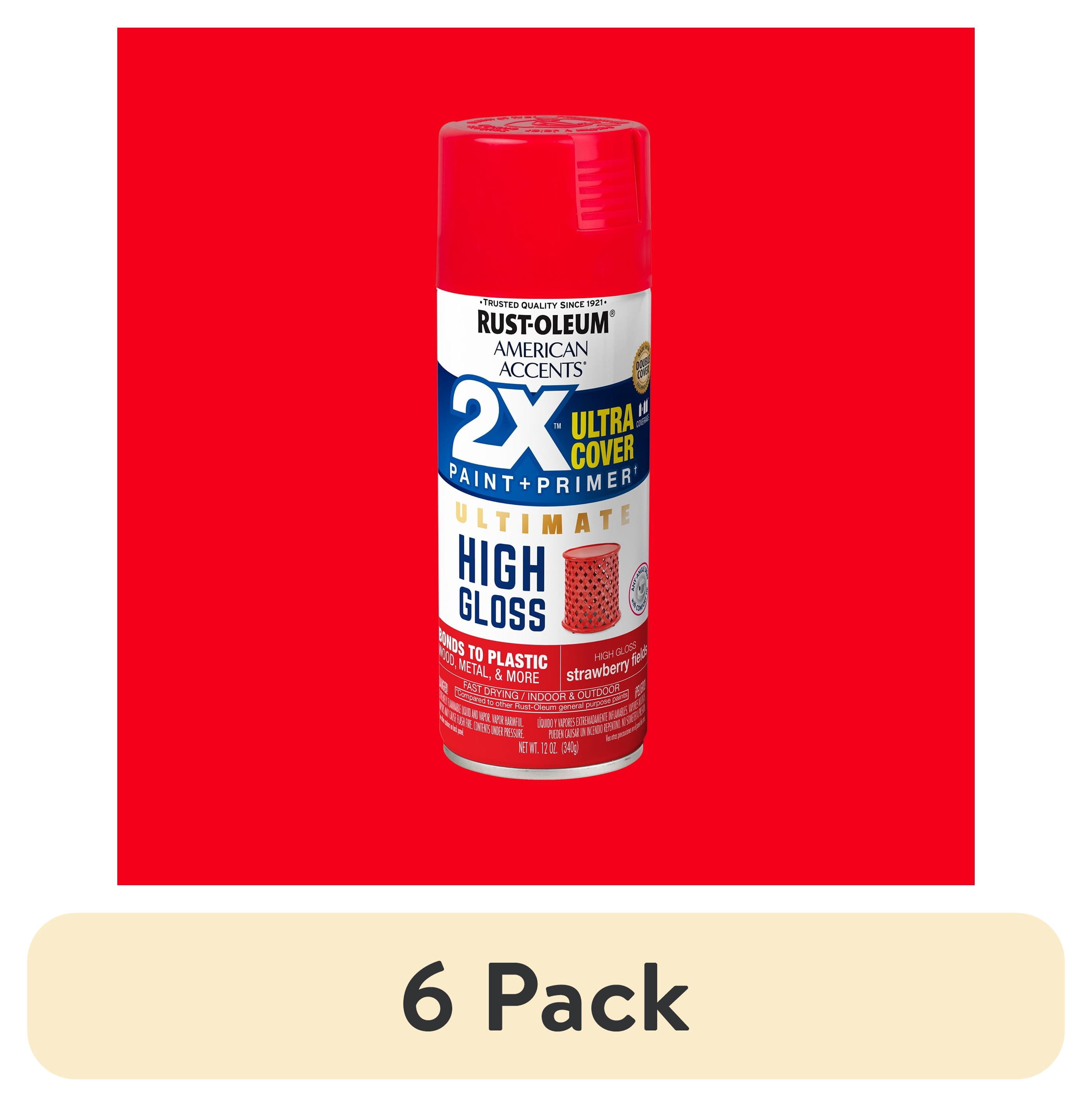 2 pack) 6 Pack, Fluorescent Red-Orange, Rust-Oleum Professional