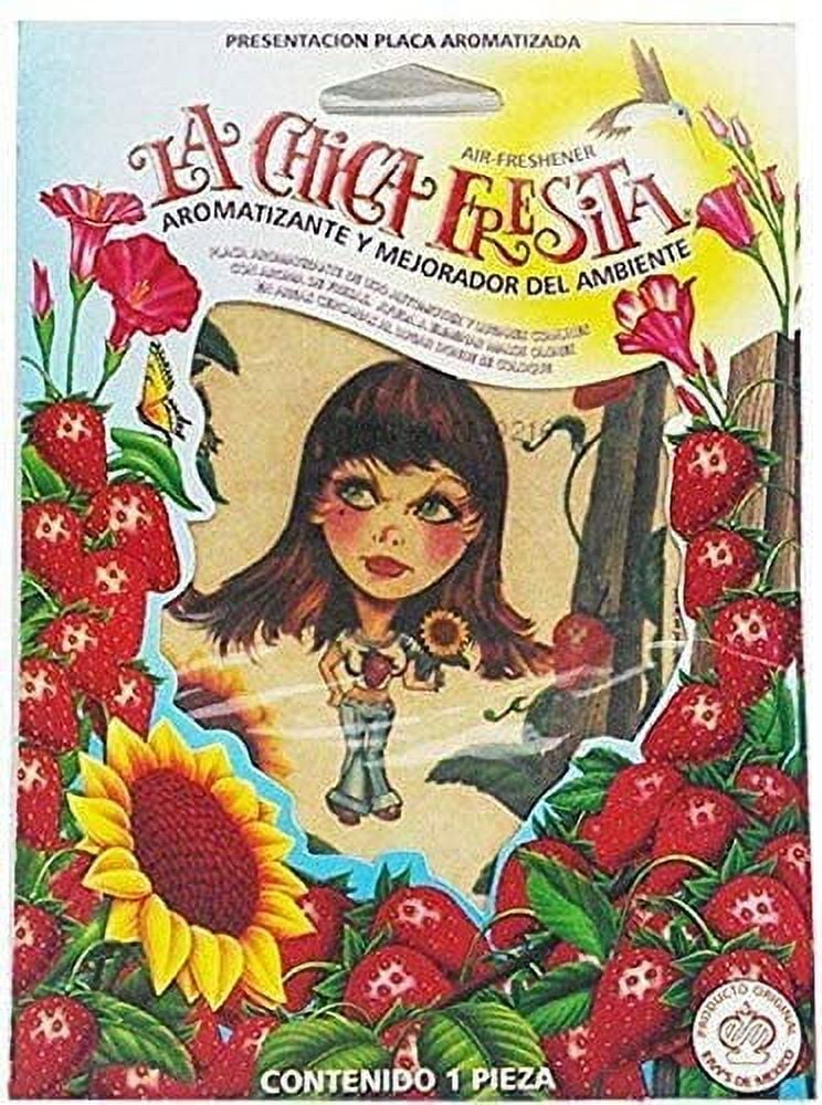 6 pack Strawberry La Chica Fresita air Fresheners Aromatizante Fresa Strawberry 6 Count (Pack of 1)