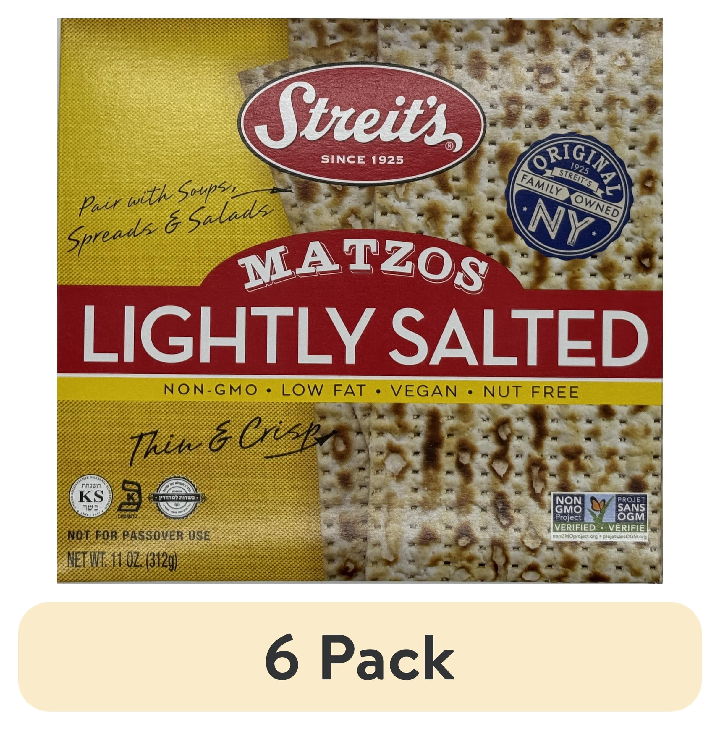 (6 pack) Streit's Lightly Salted Matzos, 11 oz