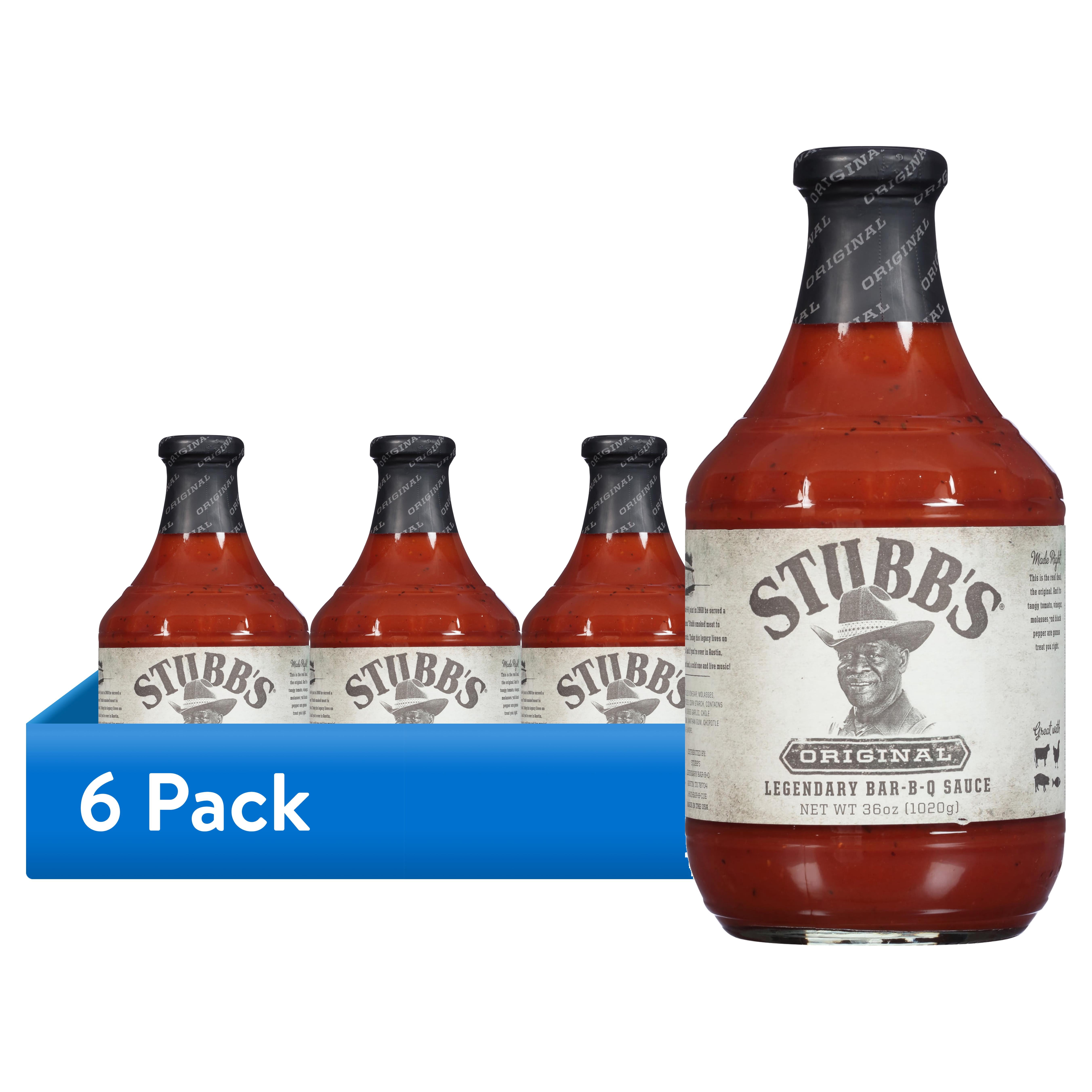 (6 pack) Stubb's Gluten Free Original Legendary Bar-B-Q Sauce, 36.0 oz Bottle