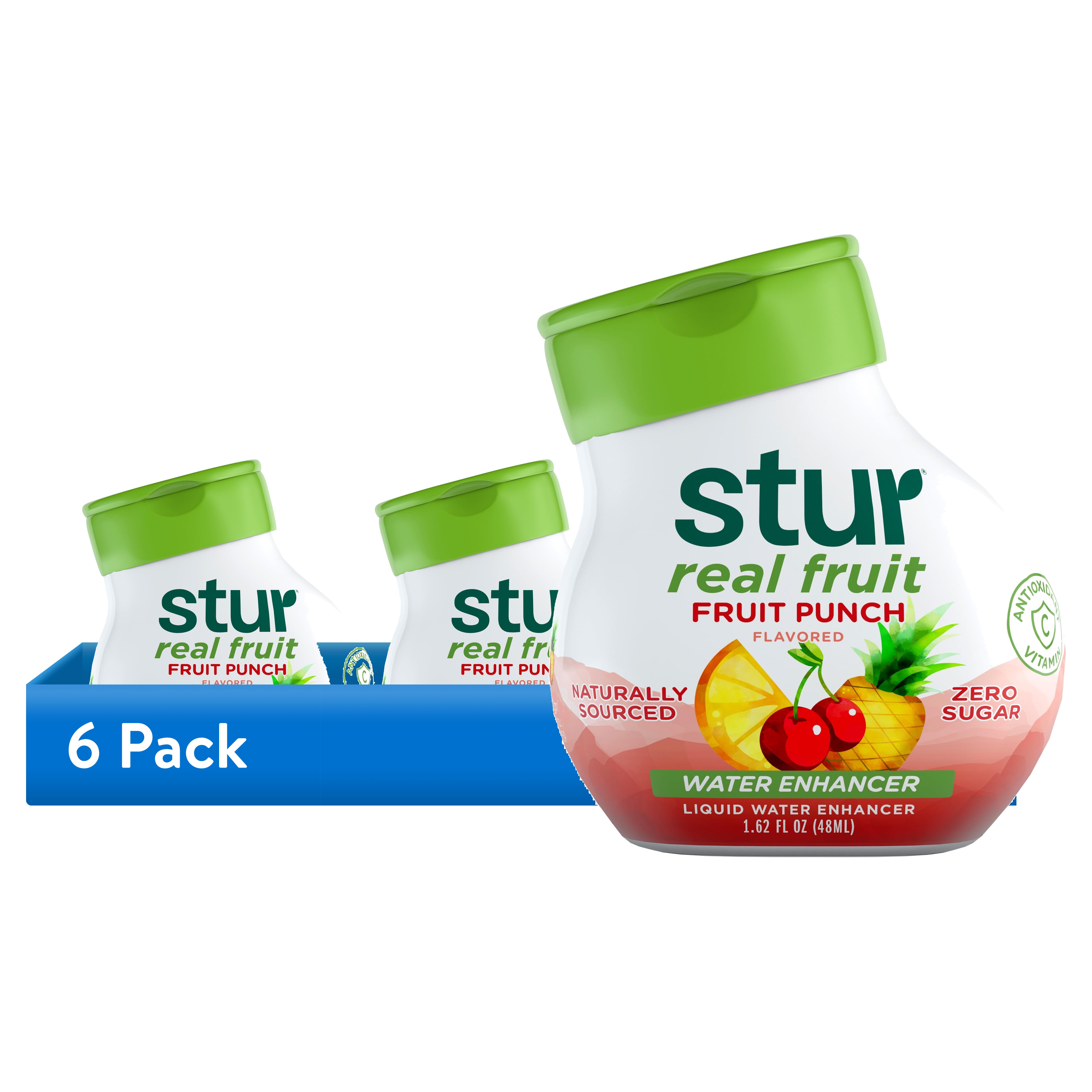 (6 pack) Stur Fruit Punch Drink Mix, Liquid Water Enhancer, Sugar-Free, 1.62oz