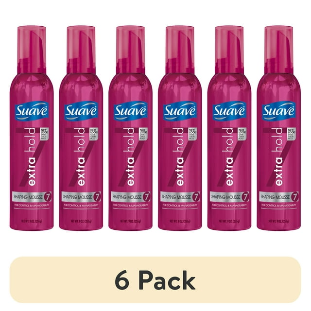 (6 pack) Suave Extra Hold Shaping Mousse, 9 oz