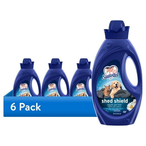 (6 pack) Suavitel Shed Shield Liquid Fabric Softener and Conditioner, Fresh Scent, 46 oz