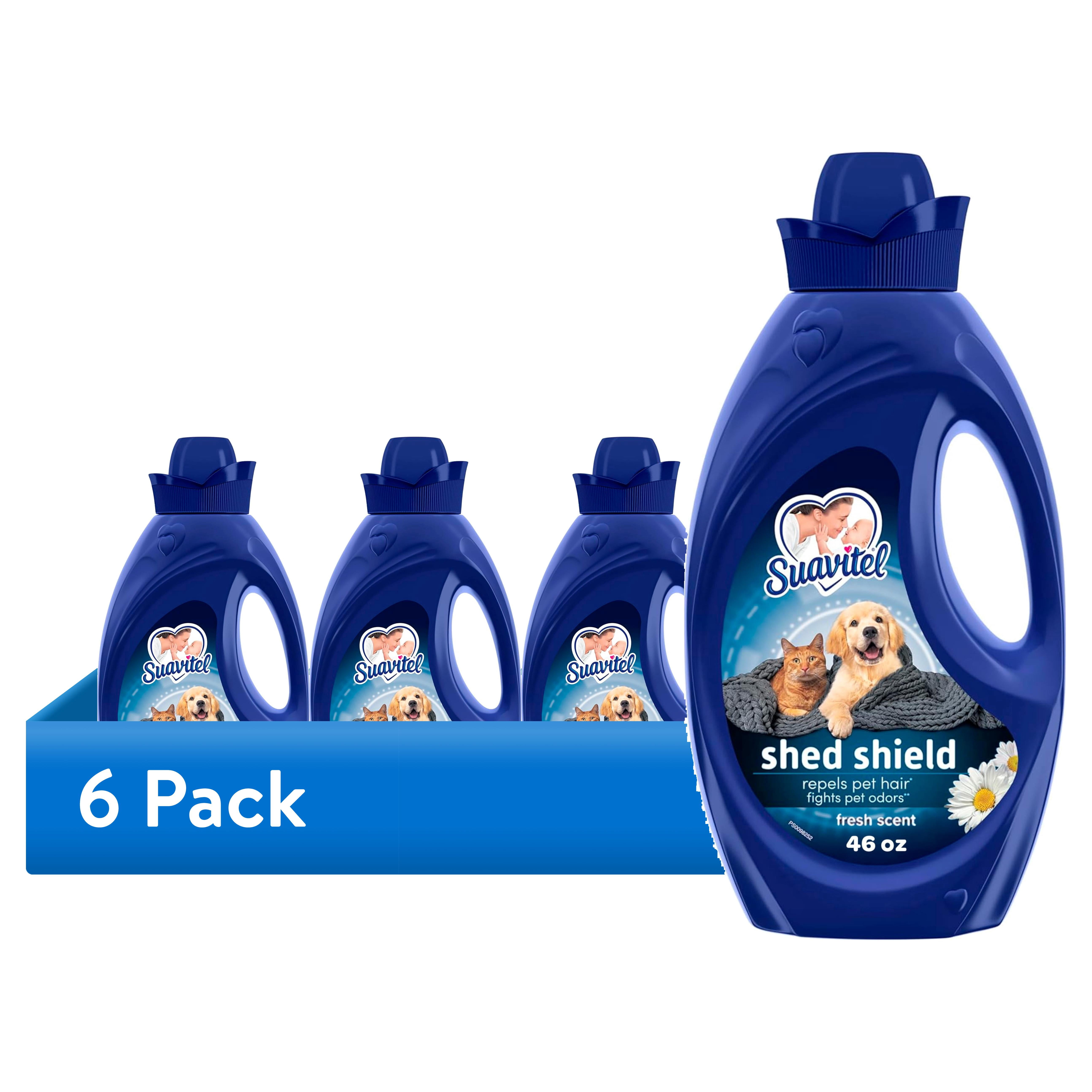 (6 pack) Suavitel Shed Shield Liquid Fabric Softener and Conditioner, Fresh Scent, 46 fl oz