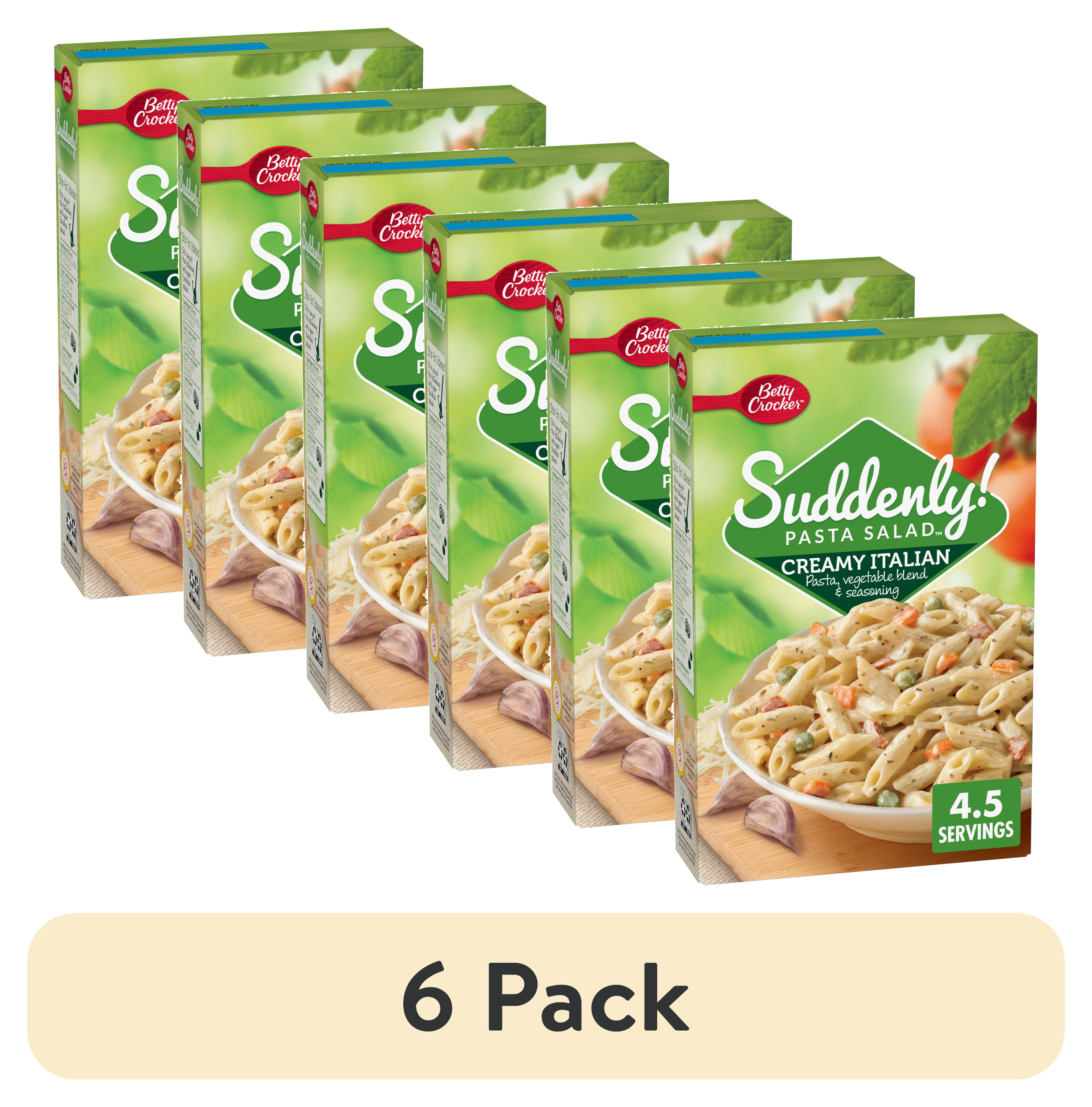 (6 pack) Suddenly Salad Creamy Italian Pasta Salad Mix with Vegetable Blend & Seasoning, 8.3 oz Box