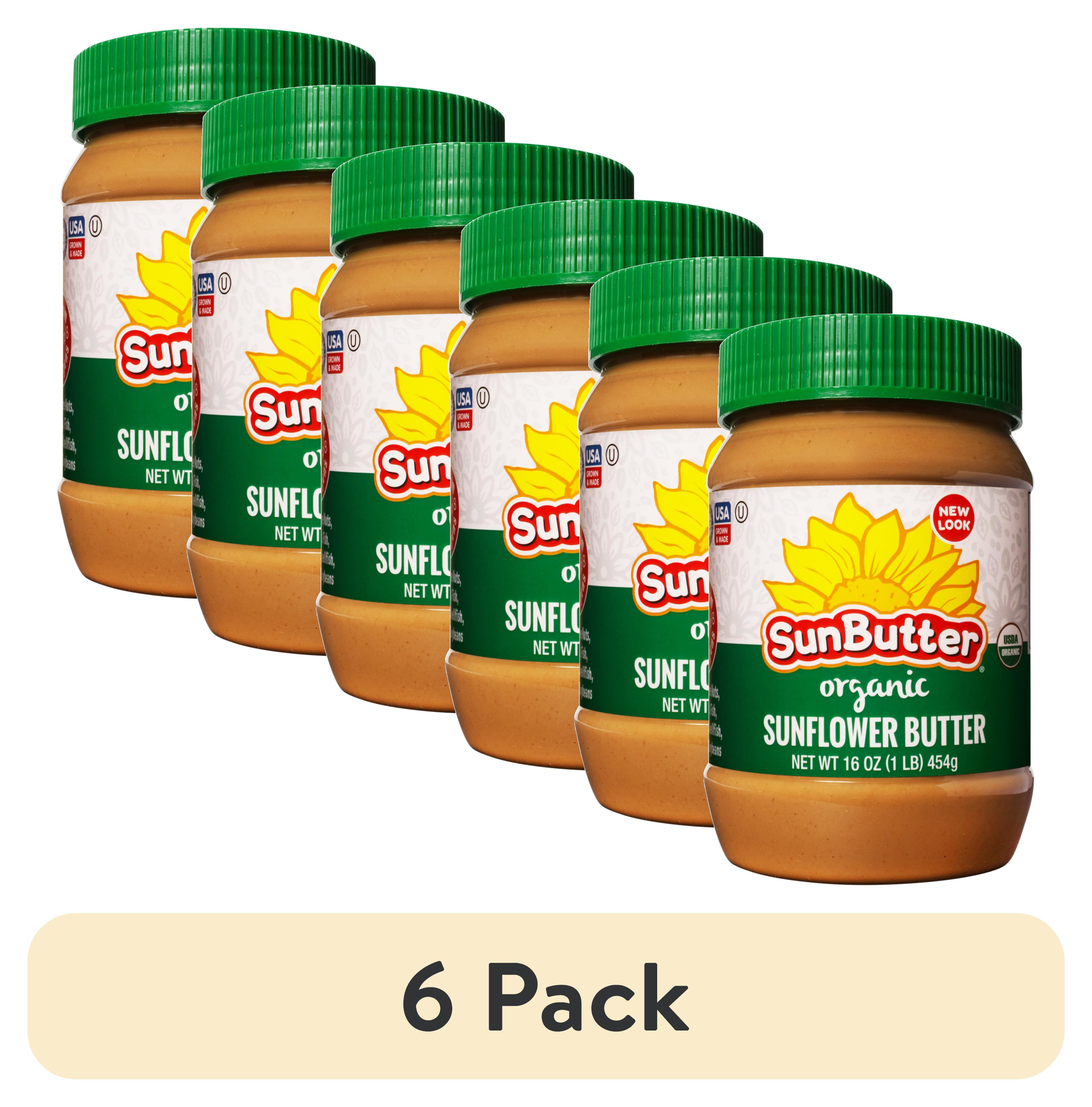 (6 pack) SunButter Organic Sunflower Seed Butter 16 oz Jar