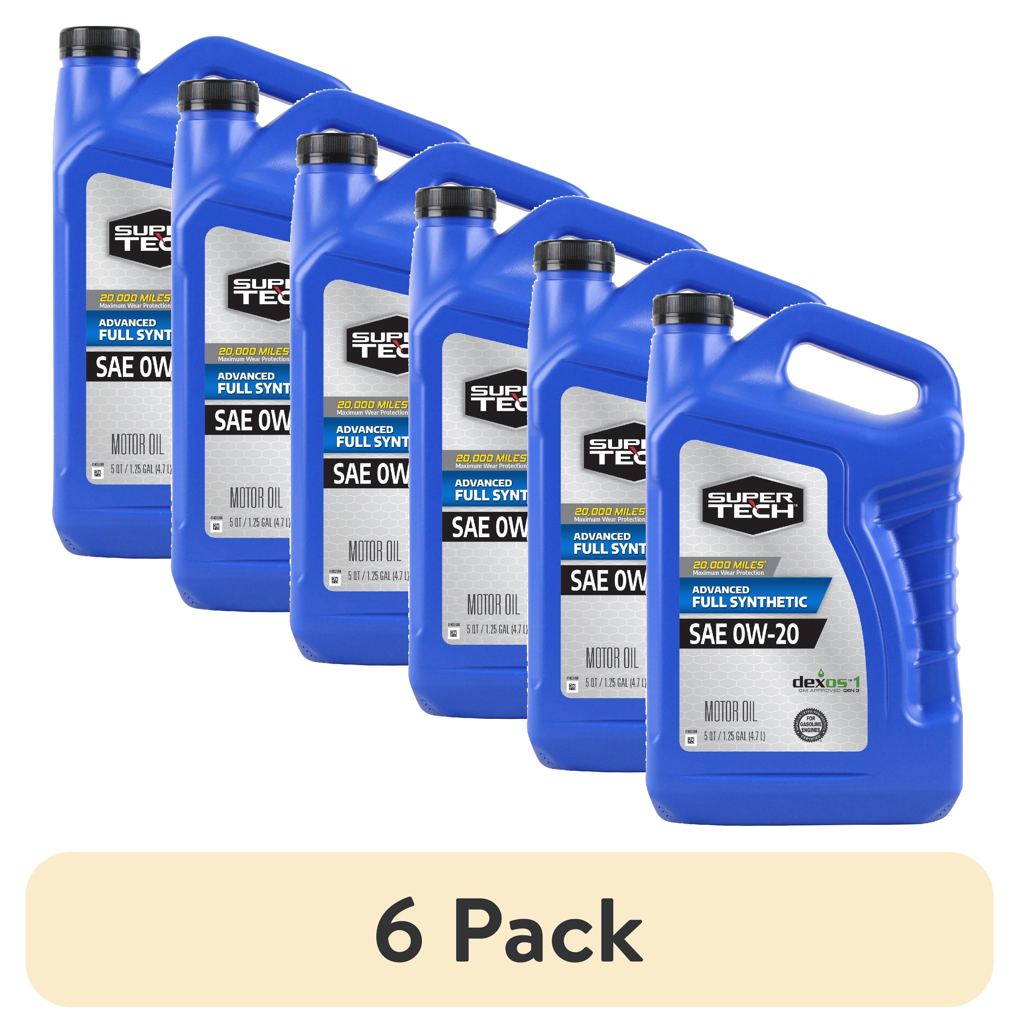 (6 pack) Super Tech Advanced Full Synthetic Motor Oil SAE 10W-30, 5 Quarts