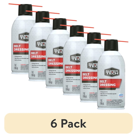 (6 pack) Super Tech Belt Dressing Spray, 7 oz