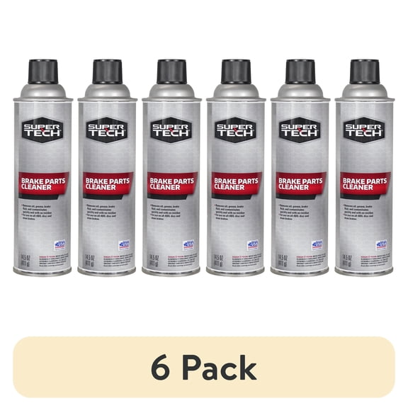 (6 pack) Super Tech Brake Parts Cleaner, 14.5 oz