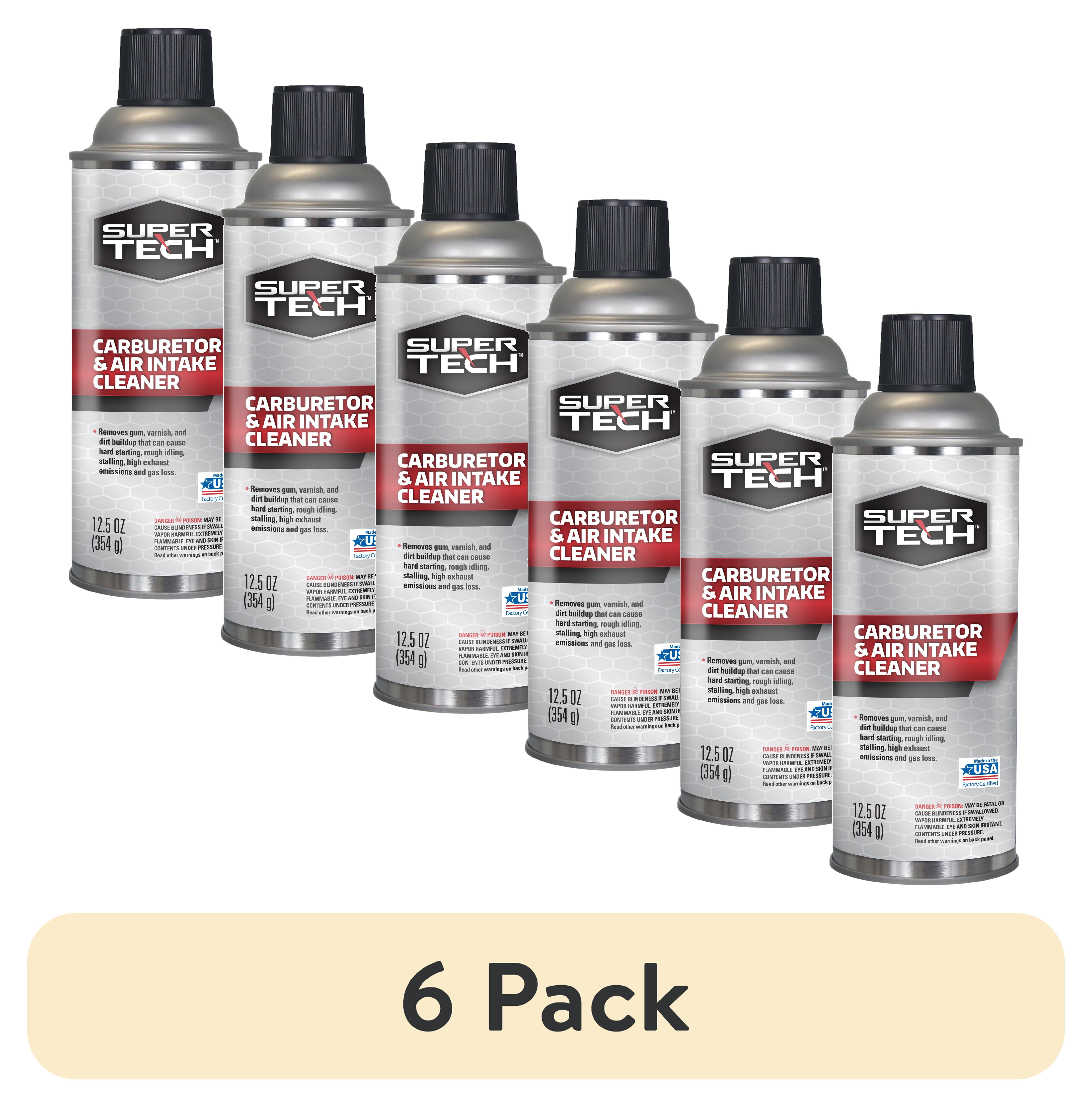 (6 pack) Super Tech Carburetor and Air Intake Cleaner, 12.5 oz