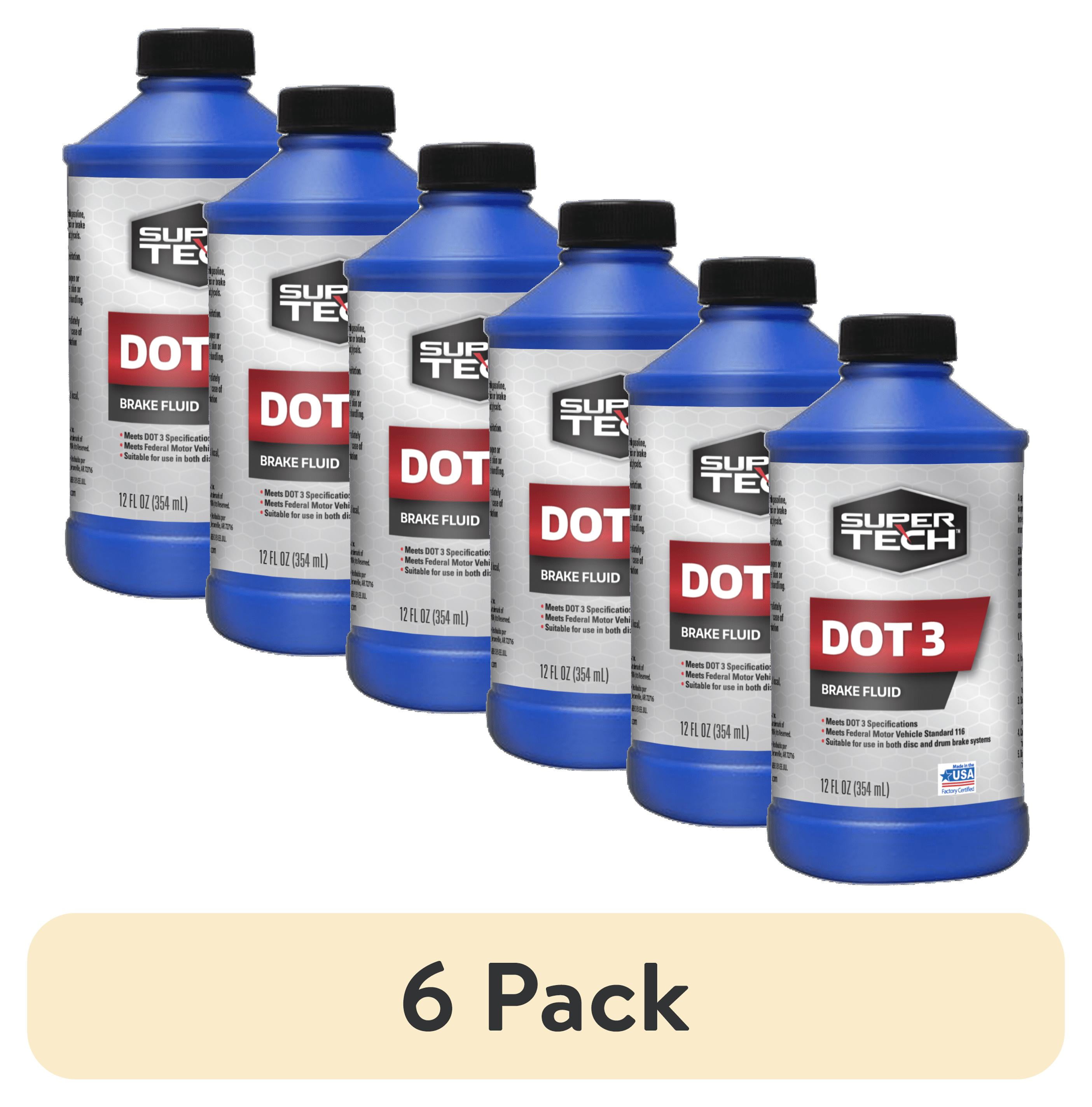 (6 pack) Super Tech DOT 3 Brake Fluid, 12 oz