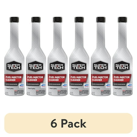 (6 pack) Super Tech Fuel Injector Cleaner Automotive Additive, 6 fl oz