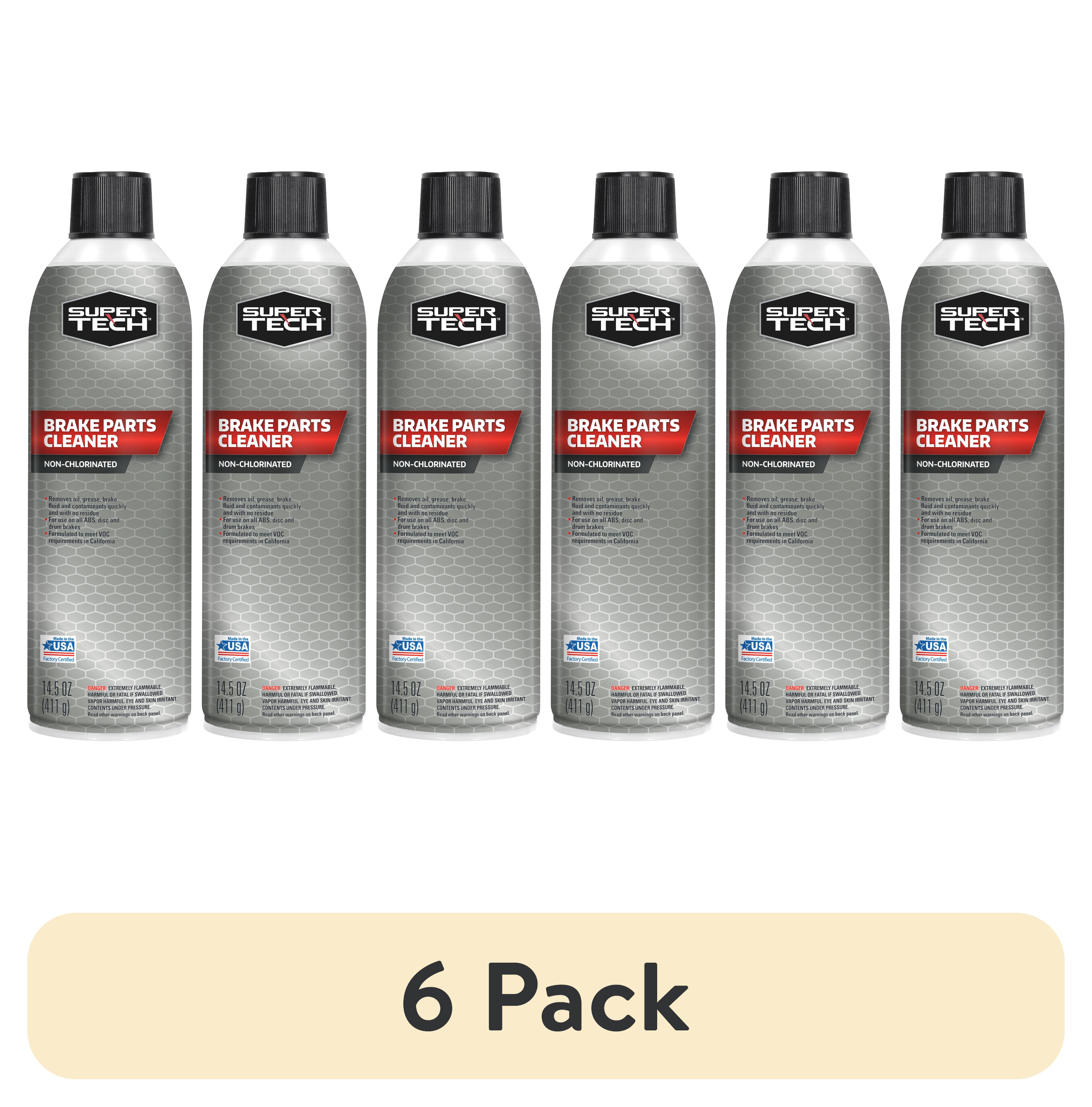 ヘレン 6 pack) Super Tech Non-Chlorinated Brake Parts Cleaner, 14.5 oz