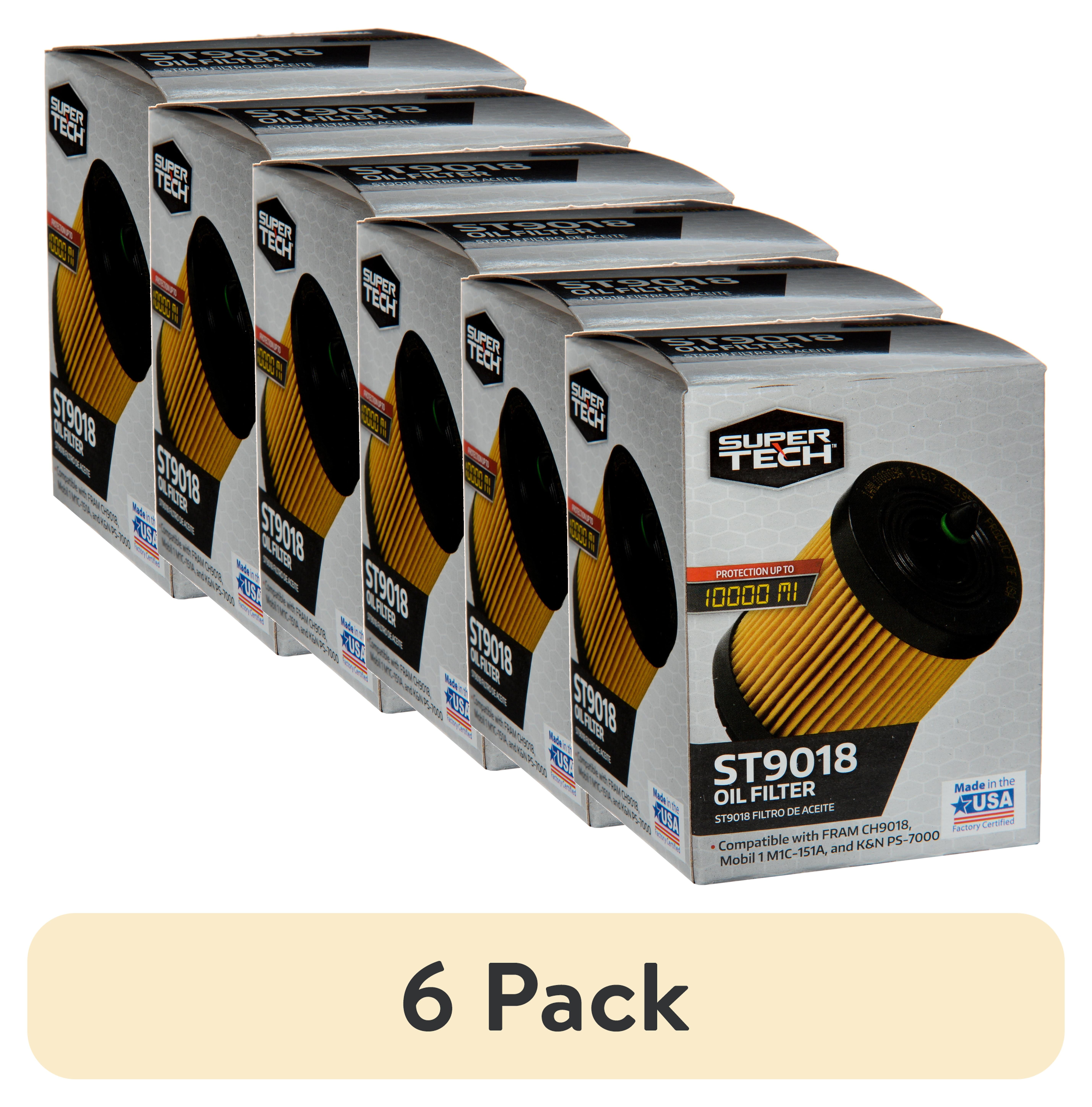 3 pack) Super Tech Oil Filter, ST9018, 10K mile Engine Oil Filter