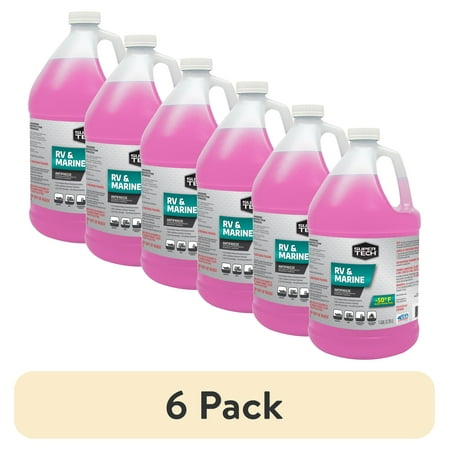 (6 pack) Super Tech RV and Marine Antifreeze, 1 Gallon