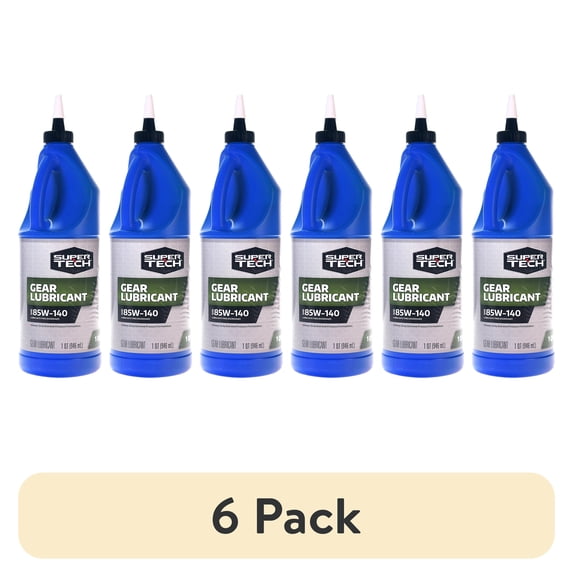 (6 pack) Super Tech SAE 85W-140 1.0 qt Gear Lubricant Drip Bottle, 1 Quart