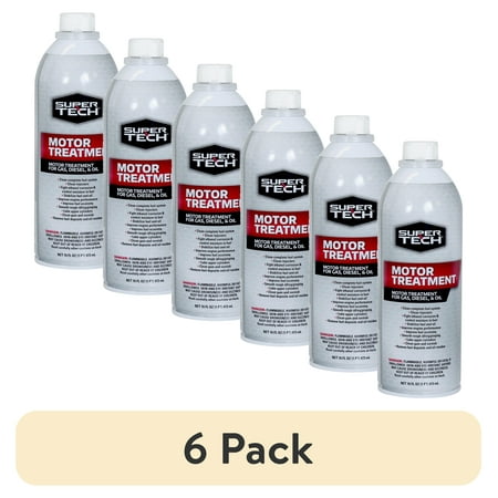 (6 pack) Super Tech Universal Motor Treatment for Gas, Diesel, and Oil, Truck and Car 16 fl oz
