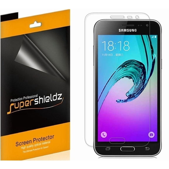 [6-pack] Supershieldz for Samsung Galaxy J3 V (verizon) Screen Protector, Anti-Bubble High Definition (HD) Clear Shield
