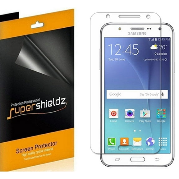 [6-pack] Supershieldz for Samsung Galaxy J7 (T-Mobile ,Boost Mobile & Virgin Mobile) Screen Protector, Anti-Bubble High Definition (HD) Clear Shield