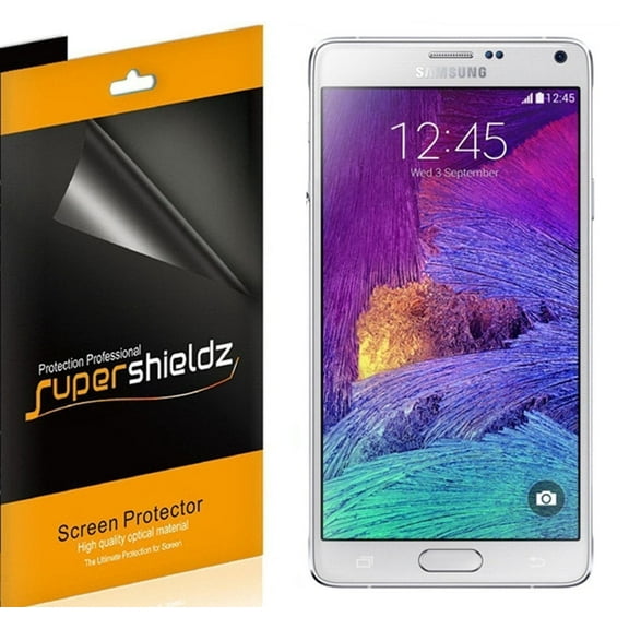 [6-pack] Supershieldz for Samsung Galaxy Note 4 Screen Protector, Anti-Bubble High Definition (HD) Clear Shield