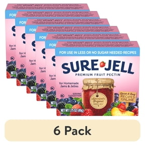 (6 pack) Sure-Jell Premium Fruit Pectin for Less or No Sugar Needed Recipes, 1.75 oz Box