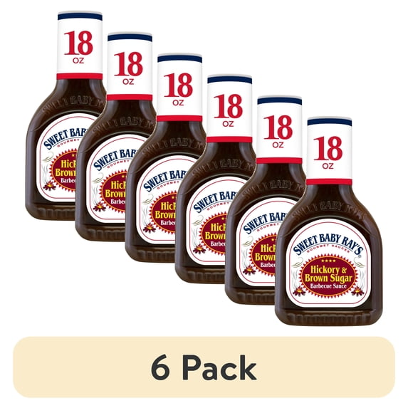 (6 pack) Sweet Baby Ray's® Hickory & Brown Sugar Barbecue Sauce 18 oz