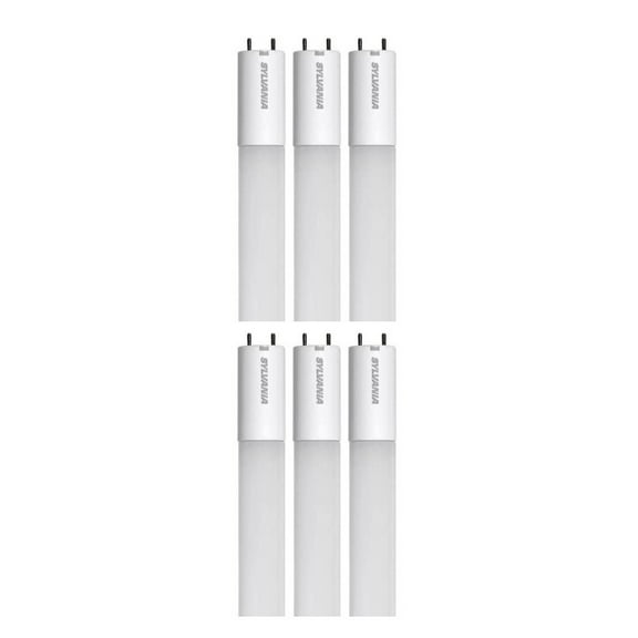 (6 pack) Sylvania 40585 LED tube LEDlescent 48 inch T8 Ballast-Free Fluorescent Replacement 4100K Frosted Glass
