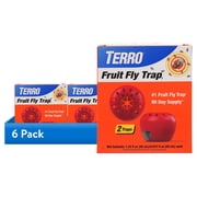 6 pack TERRO Fruit Fly Trap, 2 Pack