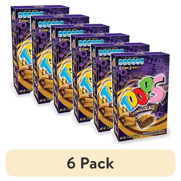 (6 pack) TOOPS Chocolate Cereal, 10 oz