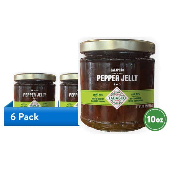 (6 pack) Tabasco Jalapeno Pepper Jelly, 10 oz, Dairy-Free