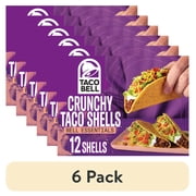 (6 pack) Taco Bell Crunchy Taco Shells, 12 Count, 4.5 oz Box