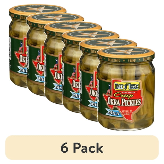 (6 pack) Talk O Texas Okra Pickled Mild