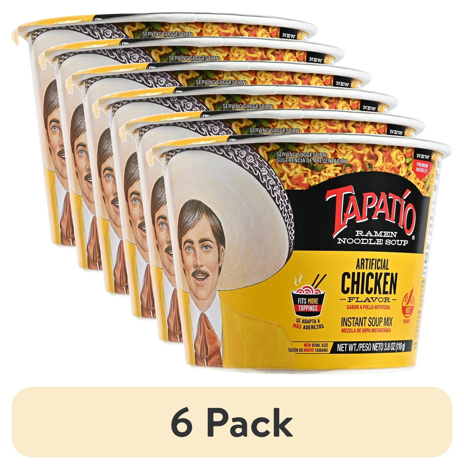 (6 pack) Tapatio Spicy Chicken Flavor Ramen Bowl, 3.8 oz