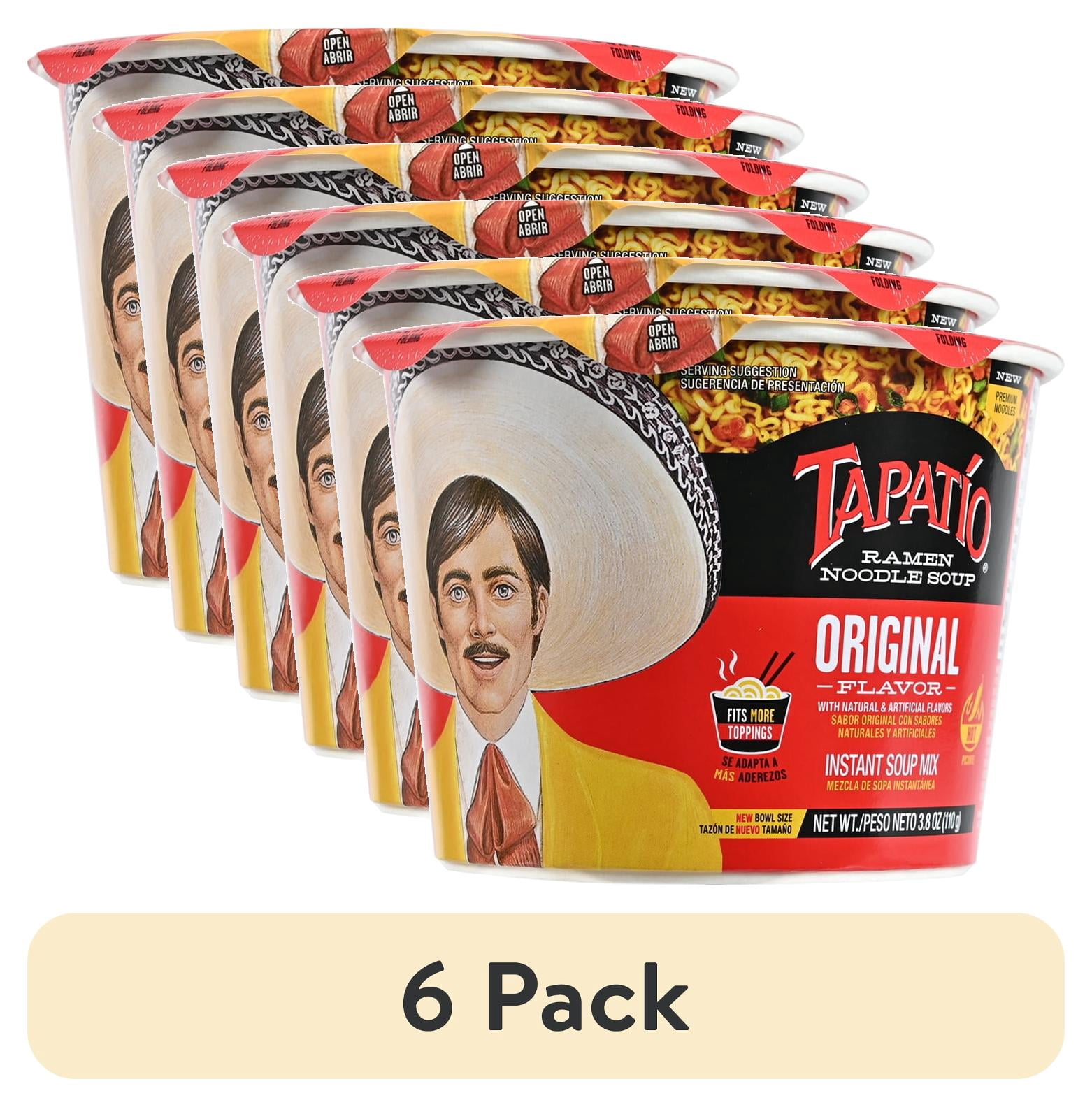 (6 pack) Tapatio Spicy Ramen Original Bowl, 3.8 oz