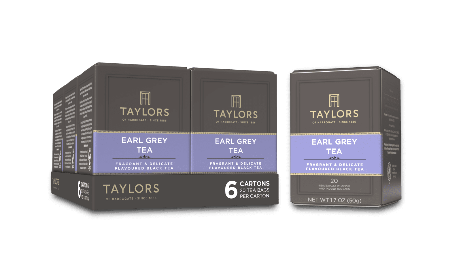 (6 pack) Taylors of Harrogate Earl Grey Tea, 20 Tea Bags