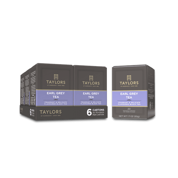 (6 pack) Taylors of Harrogate Earl Grey Tea, 20 Tea Bags