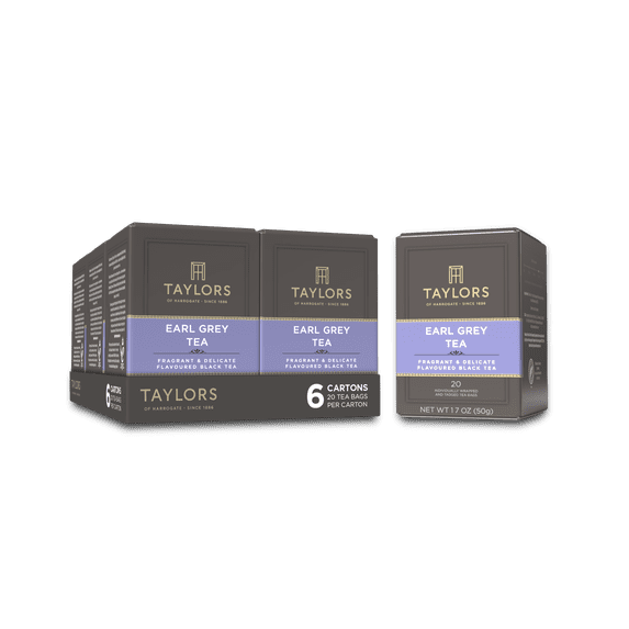 (6 pack) Taylors of Harrogate Earl Grey Tea, 20 Tea Bags