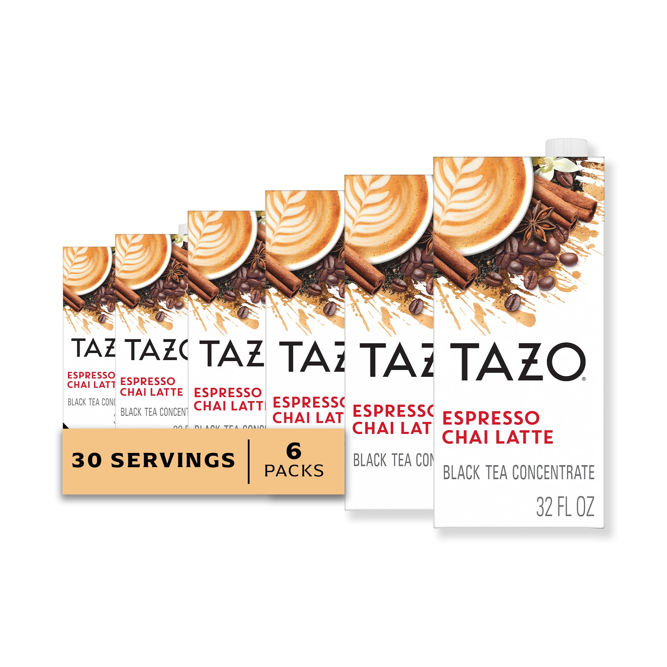 ❀泰子❀ 6 pack) TAZO Espresso Chai Latte Liquid Concentrate, Black Tea