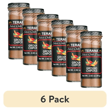 (6 pack) Terana Select Chili Peppers Ground Chipotle, 2.82 oz