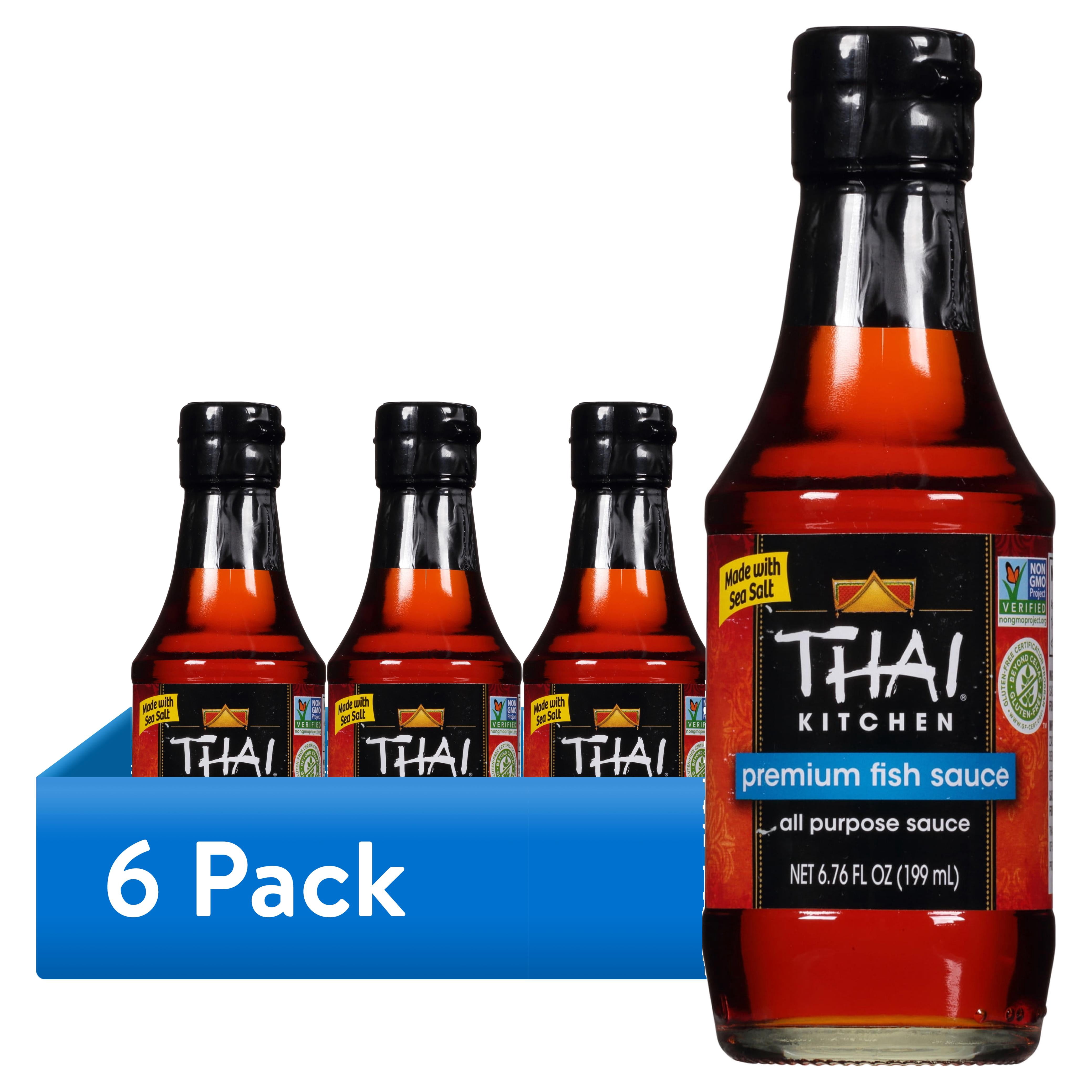 (6 pack) Thai Kitchen Gluten Free Premium Fish Sauce, 6.76 fl oz Bottle