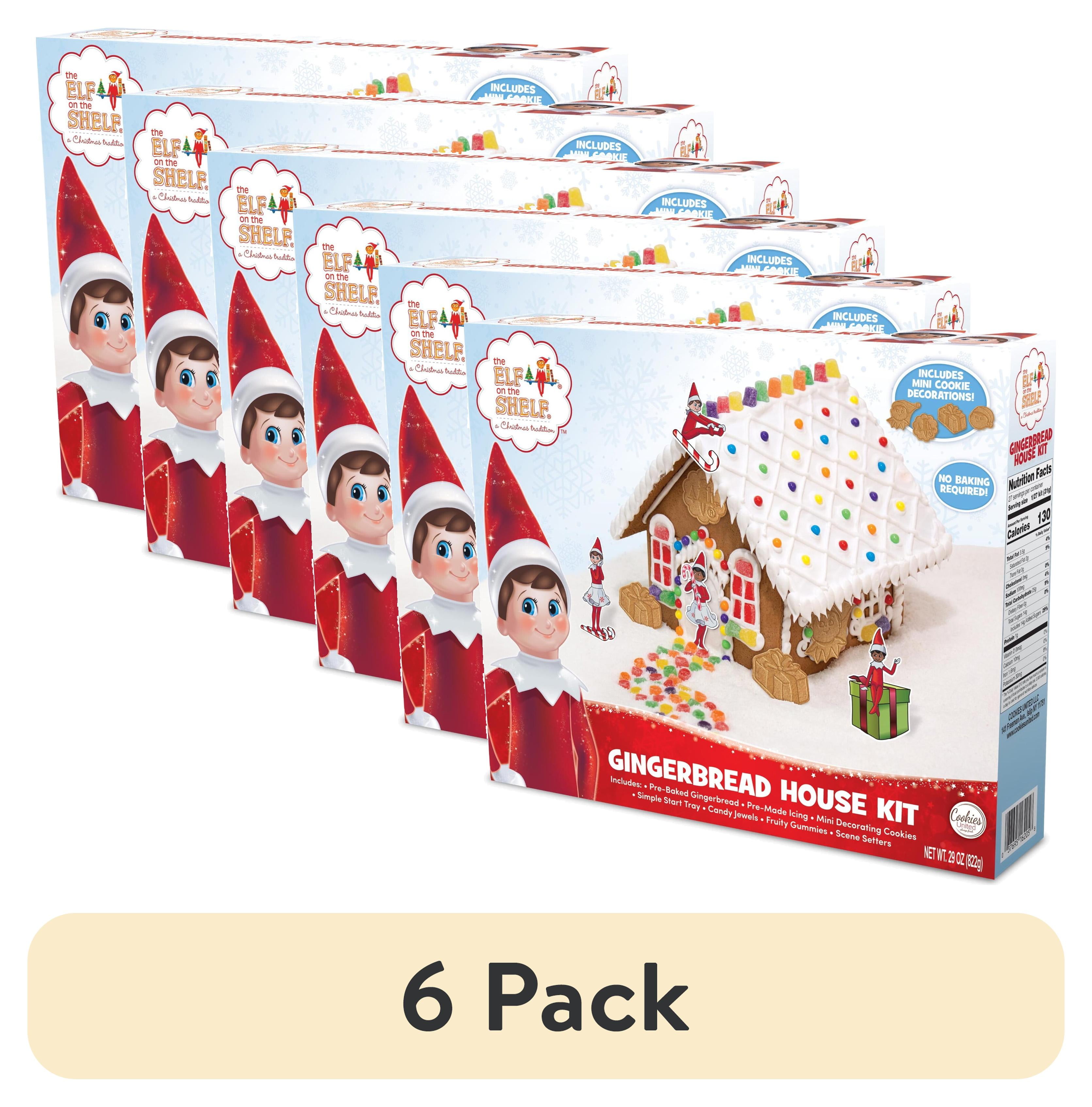 (6 pack) The Elf of The Shelf Holiday Gingerbread House Kit, 29 oz, 1 Count per Pack