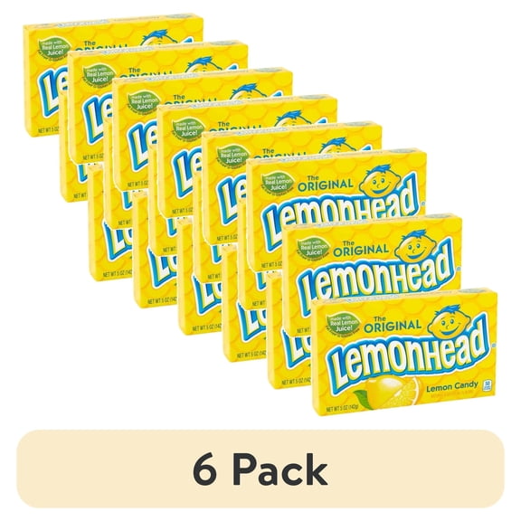 (6 pack) The Original Lemonhead Lemon Candy 5 oz. (Pack of 4)