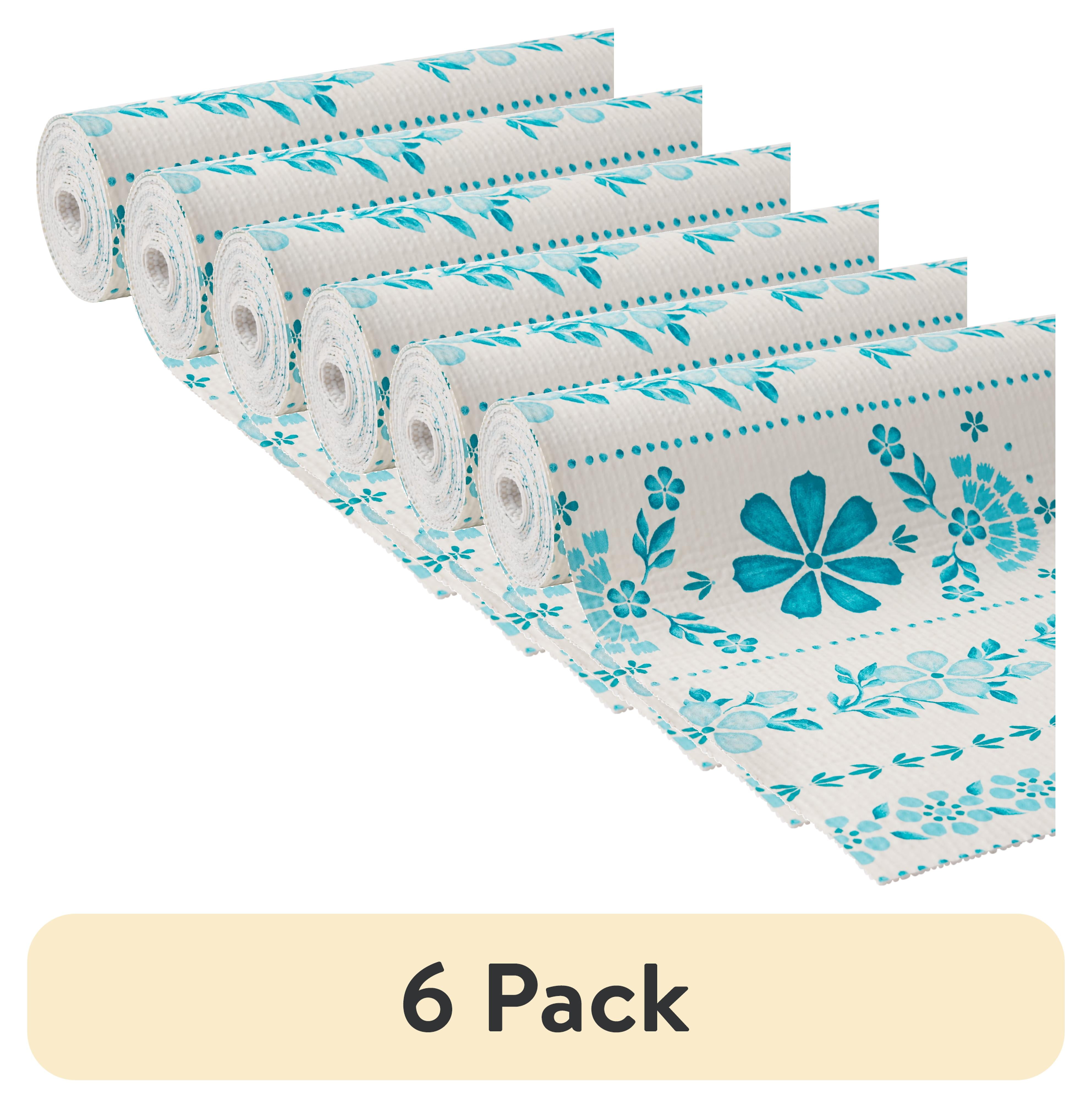 (6 pack) The Pioneer Woman Non-Adhesive Shelf Liner, Hattie Symmetrical, 12 in. x 10 ft., A Practical Choice for Surface Protection and Shelf Organization